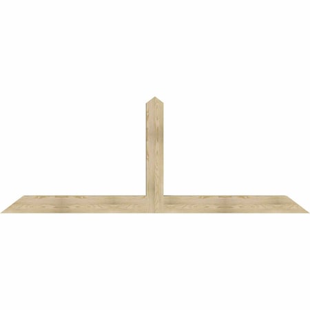 Ekena Millwork Portland Rough Sawn Timber Gable Bracket, Douglas Fir, 108"W x 40"H x 6"D x 6"F, 9/12 Pitch GBW108X40X0606POR00RDF